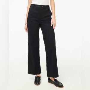 J Crew Factory NWT Wide Leg Chino Pants Size 6 in Black